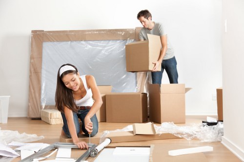 Removal van and movers ready for a Grove Park home move