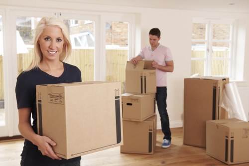 Packing boxes and household items for a move in Grove Park