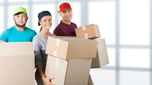 Careful handling of desks and equipment during an office move
