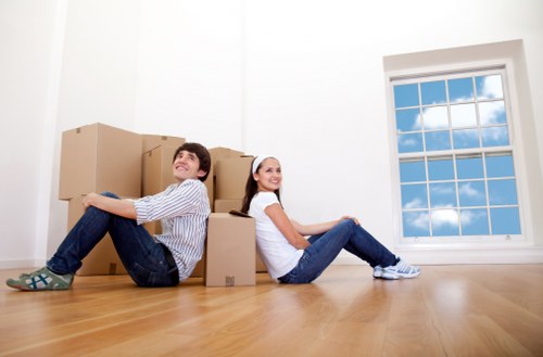 Packing boxes and preparing essentials for a Grove Park move