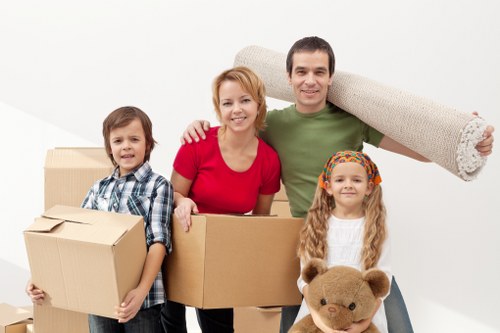 Prepared moving day scene for a Grove Park house relocation